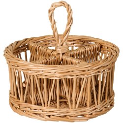 Kurv m/4 rum og hank rund