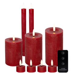 10 Dele St - Rd  LED bloklys+ Fjernbetj.