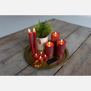 10 Dele St - Rd  LED bloklys+ Fjernbetj.