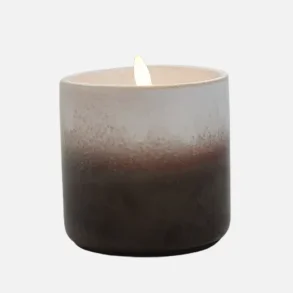 Led lys i keramik glas, brun