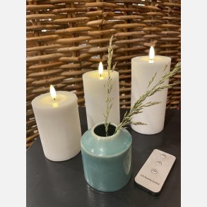 LED BLOKLYS - 3 STK. BLOKLYS, HVID  Inkl. fjernbetjening