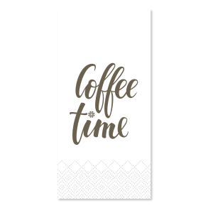 Serviet m.coffee time, hvid