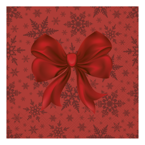 Serviet m. sljfe, L16/B16 cm cherry