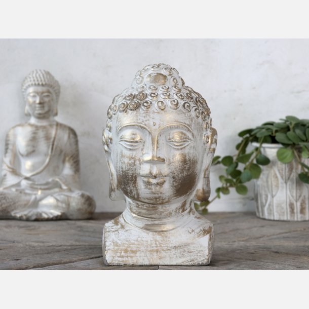 Vittel Buddha hoved m. guld mnster