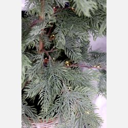 Fleur Grantr� m. kurv og 60 LED-lys
