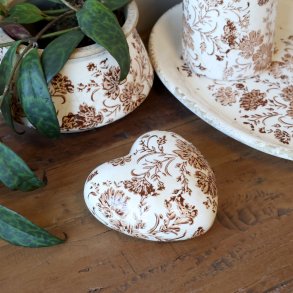 Chic Antique,Grenoble Hjerte m. blomstermotiv