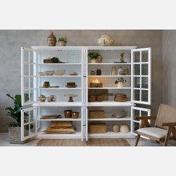 Marseille Vitrineskab m. 8 lger &amp; hylder