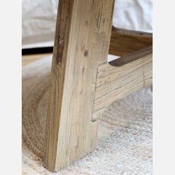 Sofabord i genbrugstr, rundt