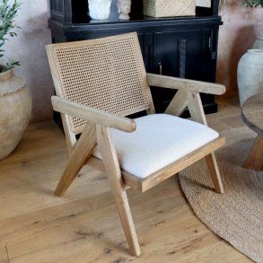 Loungestol m. stofsde og fletryg