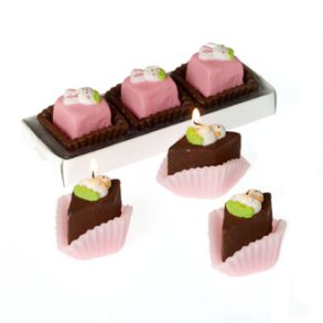 Kage-stearinlys med lling/kanin