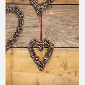 Hjertekrans med br, grn/bor