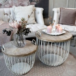 Sofabord m. trlg st af 2