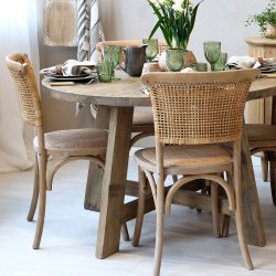 Spisebordsstol m. fletsde &amp; ryg, 2 pack