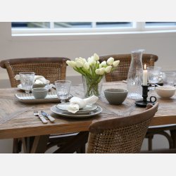 Spisebordsstol m. fletsde &amp; ryg, 2 pack