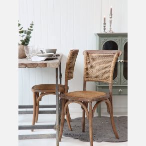 Spisebordsstol m. fletsde & ryg, 2 pack