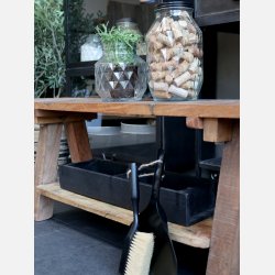 Murstensform dobbelt unika, sort