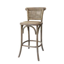 Fransk Barstol m. fletsde og ryg