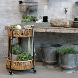 Vogn m. flet kurve og hjul