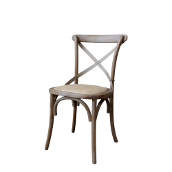 Fransk Spisebordsstol m. fletsde, natur, 2 pack