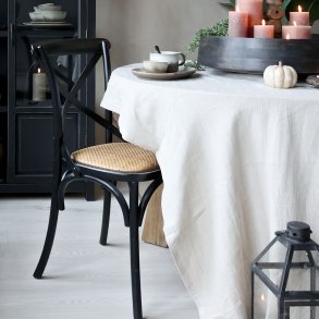 Fransk Spisebordsstol m. fletsde, sort, 2 pack