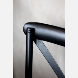 Fransk Spisebordsstol m. fletsde, sort, 2 pack