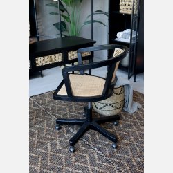 Fransk Kontorstol m. fletsde &amp; ryg