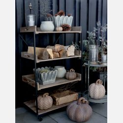 Sidebord m. 2 aftagelige hylder