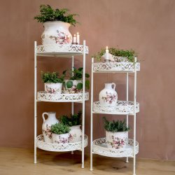 Reol med 3 hylder, creme