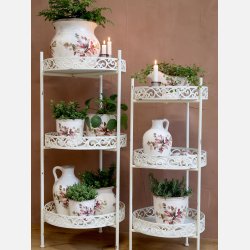 Reol med 3 hylder, creme