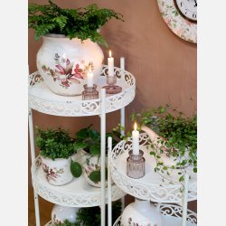 Reol med 3 hylder, creme