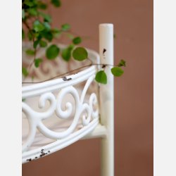 Reol med 3 hylder, creme