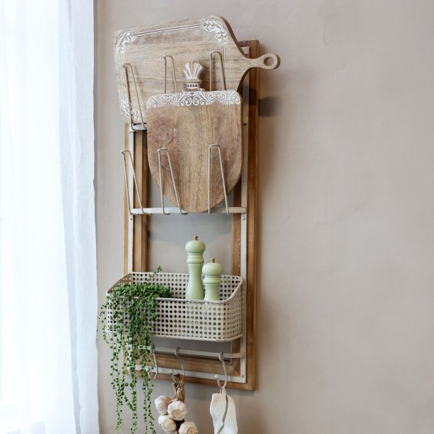 Holder m. kroge og kurv