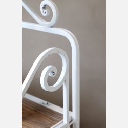 Reol m. 3 hylder i tr, hvid