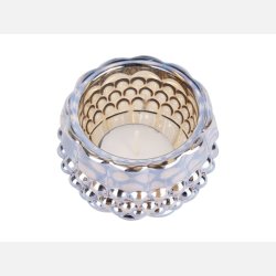 Fyrfadsstage dots amber glas