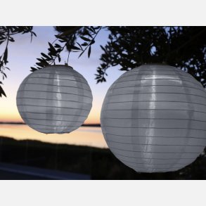 Rispapirlampe m. solceller, fransk gr