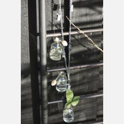 Flaske mini t/blomst m/wire