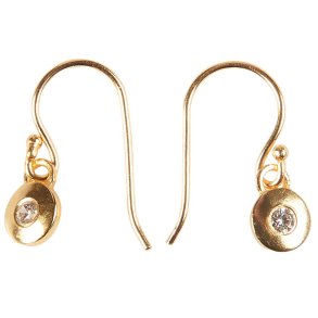 reringe m/1 lille sten messing guldbelagt Lotus