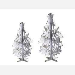 Fil de fer juletr antique hvid