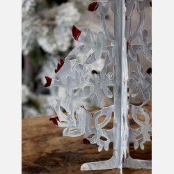 Fil de fer juletr antique hvid