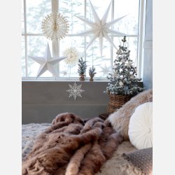 Vintage Papirstjerne 60 cm antique creme m. glimmer