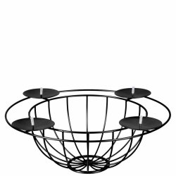 Metalkurv med stage til 4 lys