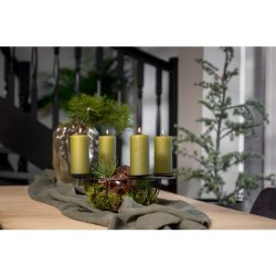 Metalkurv med stage til 4 lys