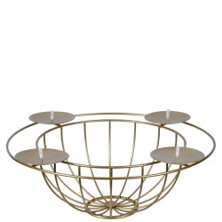 Metalkurv med stage til 4 lys