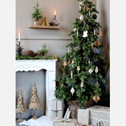 Engel i papir m. glimmer st af 6