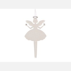 Engel i papir m. glimmer st af 6