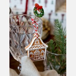 Julekager til ophng st af 3, hus