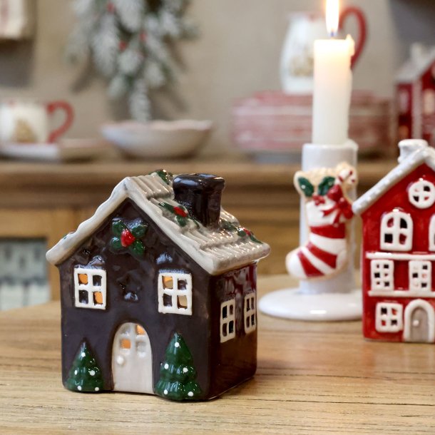 Chamonix Hus til fyrfadslys, mocca mini