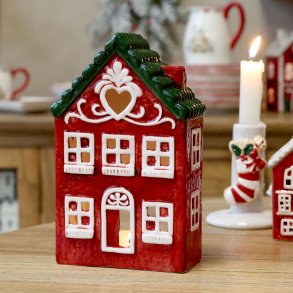 Chamonix Hus til fyrfadslys, sort tag, hjerte i kip