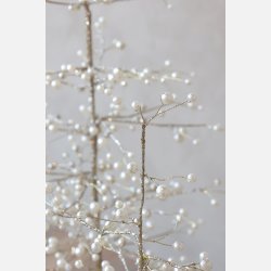 Juletr� m. perler og guldtr�d