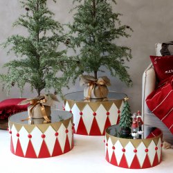 Tromme m. spejl s�t af 3